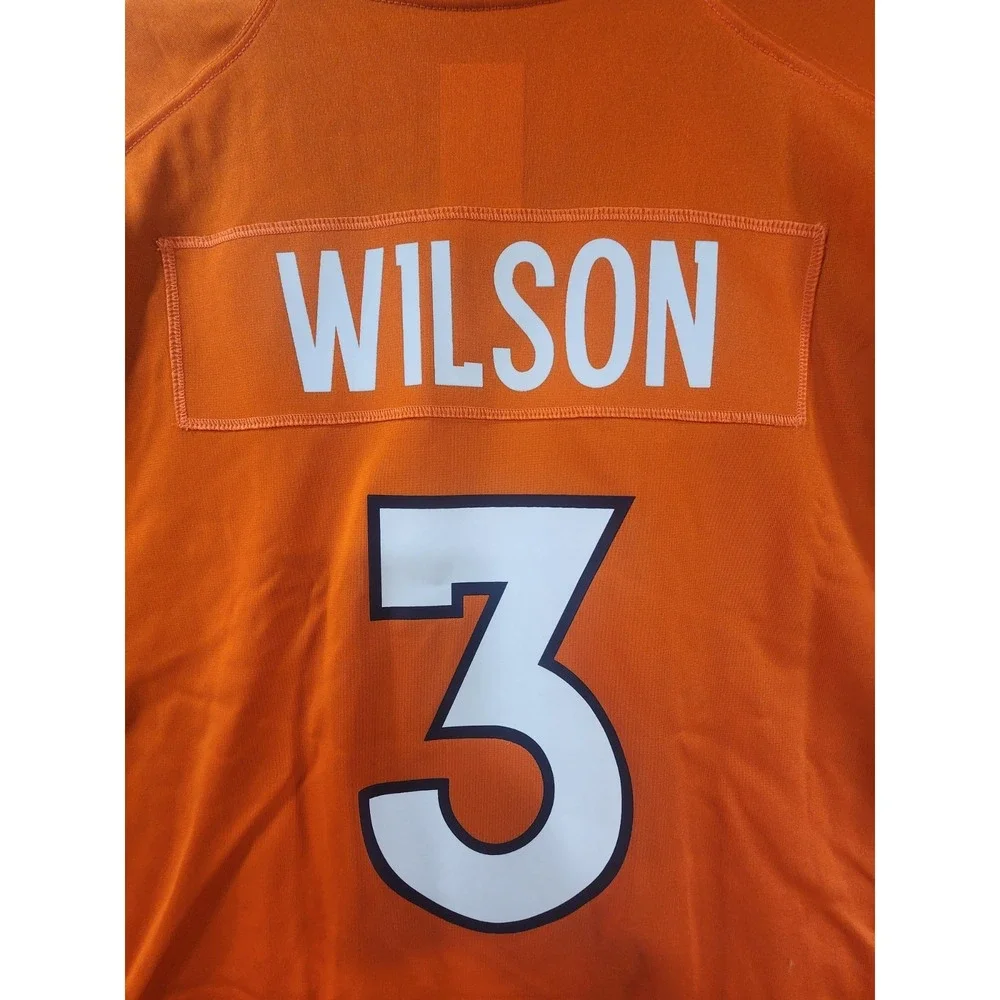 NEW! Russell Wilson #3 Denver Broncos On-Field Game NFL NIKE Jersey Orange XXL